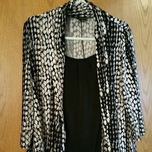 Lovely Black and White Blouse
